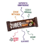 Züber Kakaolu ve Fındıklı Meyve Bar 40g (glutensiz, vegan)
